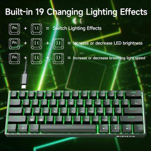 Có Dây Nga Pbt Bàn Phím Cơ Khí Arabic Bàn Phím Chơi Game Bắc Âu Bố Trí Bàn Phím Cơ Khí Với Chữ Nga Trên Các Phím - Product Image 6