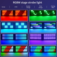 Luz Estroboscópica LED de 200w de Colores para Escenario con Estuche de Aluminio, Luces Estroboscópicas para DJ y Discoteca