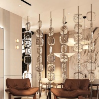 JYLIGHTING Lustre LED Moderne de Luxe en Verre Ondulé et Acier Inoxydable pour Villa, Décoration Intérieure, Hôtel, Milieu de Gamme