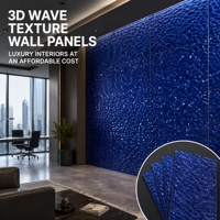 Panel Dinding Pameran Showroom Motif Riak Air, Finishing Ramah Lingkungan, Tersedia Pilihan Warna OEM