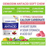Comprimés d'antacide OEM HEARTBURN au carbonate de calcium 420 mg, suppléments pour la santé de l'estomac et de l'intestin, enrichis en calcium, vitamines D3, K2 et B12