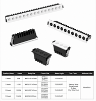 Grille LED longue et étroite intégrée, spot linéaire encastré multi-têtes anti-éblouissement, idéal pour une conception d'éclairage intégral sans luminaires dans toute la maison.