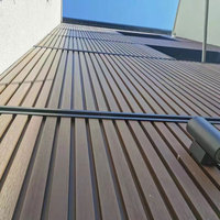Panneau mural WPC écologique Great Wall, revêtement extérieur imperméable en bois-plastique, panneau mural cannelé