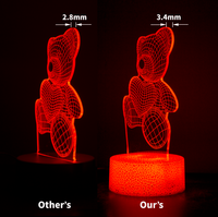 Nouvelle Veilleuse de Noël à Photo Personnalisée DIY Créative, 3D pour Chambre d'Enfant, Base de Table/Bureau en Acrylique, USB LED