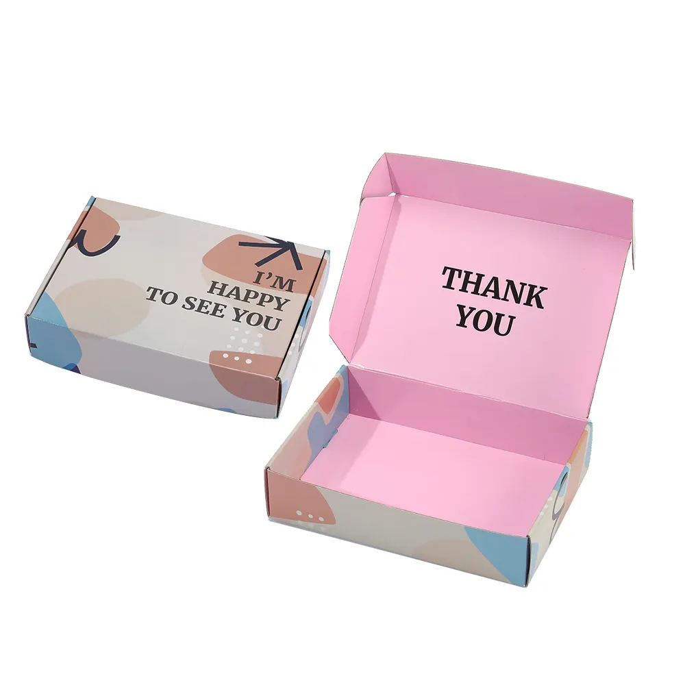 E commerce Paper Box Packaging Mailer Box With Paper Card / Tissue Paper / Paper Sticker For Shipping