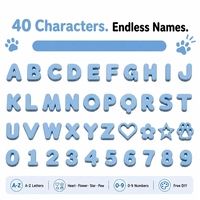 Kit de perles personnalisées pour nom d'animal de compagnie, lettres coulissantes en silicone de qualité alimentaire pour collier de chien jusqu'à 25 mm, breloques d'identification anti-perte