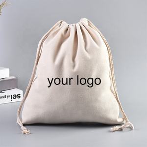 أكياس قماش قطنية طبيعية برباط بشعار مخصص مطبوعة بخيط مزدوج للأحذية والشموع اليدوية - Product Image 3