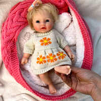 Poupée Reborn Fille en Silicone Intégral 30CM, Yeux Ouverts, Peau Ultra Douce et Souple, Réaliste, Cadeau de Festival pour Enfants - Vente en Gros