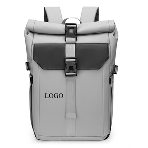 <span class=keywords><strong>Sac</strong></span> à dos pour ordinateur portable en cuir PU imperméable à grande capacité avec logo personnalisé, design professionnel pour l'école, les voyages, le <span class=keywords><strong>travail</strong></span>, dos souple - Product Image 2