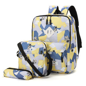 Sac à dos d'école extérieur unisexe personnalisé à la vente chaude, sac à dos simple de designer, fermeture éclair, lettre, imperméable pour adultes et étudiants - Product Image 1