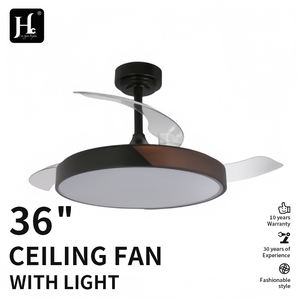 Ventilador de Techo Retráctil Invisible de 42 Pulgadas con Control Remoto Inteligente y Luz LED Moderna - Product Image 2