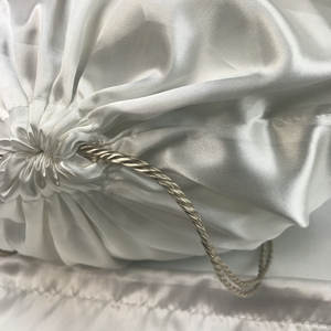 Peruk için özel Logo boyutu lüks ipek çanta giysi saklama İpli toz torbaları çanta hediye mücevherat saç saten çanta kılıfı - Product Image 6