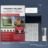 Filtre de confidentialité pour écran d'ordinateur de 27 pouces, protection de confidentialité pour moniteur d'ordinateur, film anti-espion détachable bidirectionnel