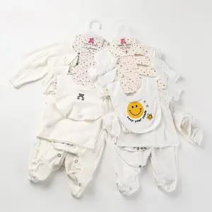 Newborn Essentials Unisex Layette Gift Set for Baby Girls or Baby Boys 8Pcs Gender Neutral Baby Clothes for 0-9Month