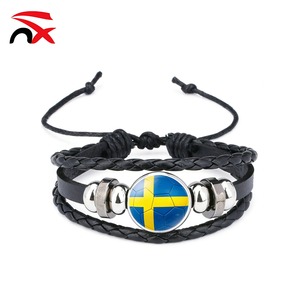 Ensemble de supporters de l'équipe de football suédoise 2026 : drapeau national, drapeau à main, collier <span class=keywords><strong>carte</strong></span>, porte-clés, épinglette, t-shirt – Campagne Mondial de Football - Product Image 2