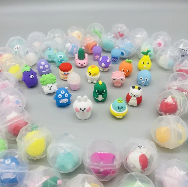 2021 Werbe Goodie Bag Mini Stress abbau Spielzeug Tiere Cartoons Figuren Squinkies Spielzeug Runde Diamant Geschenk Kapsel Spielzeug