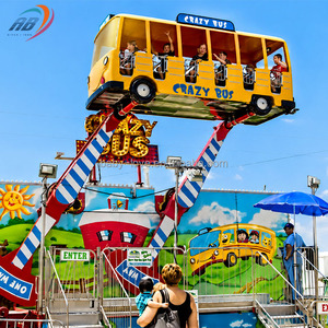 Manèges de <span class=keywords><strong>parc</strong></span> d'attractions Extreme Kids Équipement de jeu pour enfants Bus volant Manèges en famille Crazy Bus Carnival Rides - Product Image 1