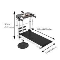 Caminadora Doméstica Pequeña, Silenciosa, Plegable, Mecánica, Multifuncional, Equipo de Fitness para Interiores, PVC