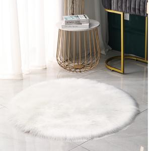 <span class=keywords><strong>Tapis</strong></span> chaud, centre antidérapant, grand, grand, <span class=keywords><strong>petit</strong></span>, rond, <span class=keywords><strong>blanc</strong></span>, <span class=keywords><strong>fourrure</strong></span> douce, <span class=keywords><strong>tapis</strong></span> en fausse <span class=keywords><strong>fourrure</strong></span>, bon marché - Product Image 2