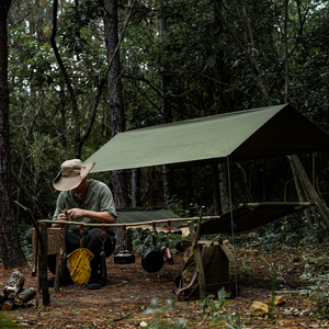 TC Katoen Lichtgewicht Gewogen Draagbare Opvouwbare Camping Overleving Klimmen Tour Alle Seizoenen Hangmat - Product Image 5