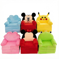 Fauteuil enfant en peluche pliable, chaise d'apprentissage douce pour chambre et salle de jeux