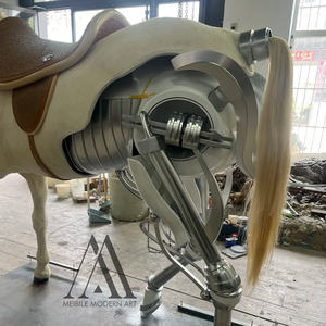 カスタム アニマトロニクス装飾 模造動物モデル 業務用ウィンドウディスプレイ リアルなグラスファイバー製ロボット馬の彫刻 - Product Image 5