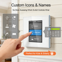 Bestseller L8 LCD-Panel Touch Tuya Wifi Zigbee 1/2/3-fach Vorhang-Smart-Wandschalter Kompatibel mit Smart Life Smart Living Alexa