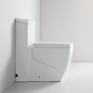 DITAO WC en céramique CUPC, cuvette carrée monobloc avec chasse d'eau à siphon, système de chasse Map, 1000g, vanne de remplissage de haute qualité - Product Image 3