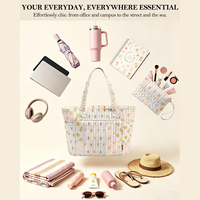 Sac fourre-tout matelassé personnalisé pour femme, sac de travail en coton matelassé avec compartiment pour ordinateur portable de 14 pouces, porte-gobelet de 40 oz pour enseignant, infirmière, voyage