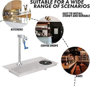 Lave-tasses automatique haute pression moderne en acier inoxydable pour bar, rinçage de verres, durable, garantie 1 an, accessoire pour vaisselle - Product Image 3