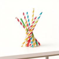 Pailles en papier jetables personnalisées en pâte de bois biodégradable pour boissons au bubble tea