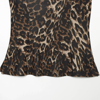 Set 2 Potong Wanita PB&ZA 2026 Fashion Motif Leopard Set Vintage Rompi Tanpa Tali Atasan Tank Top + Celana Setelan Wanita