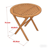 Ensemble de jardin d'extérieur pliable en teck 3 pièces avec table basse et 2 fauteuils, design traditionnel, durable, vente en gros