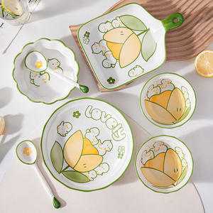 Set di Stoviglie Moderne in <span class=keywords><strong>Porcellana</strong></span> Ecologica di Alta Qualità per Bambini, Ciotola per Riso, Piatto per Colazione - Product Image 2