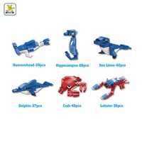 Jouets éducatifs STEAM pour enfants, mini-ensembles de blocs de construction, 6-en-1, écologiques, non toxiques, en plastique ABS, échelle 1:1, 5-7 ans
