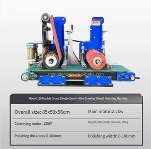 Máquina de lijado y pulido de metal de banda simple, máquina de lijado y desoxidación de acero de doble banda, lijadora de banda para desbarbado - Product Image 4