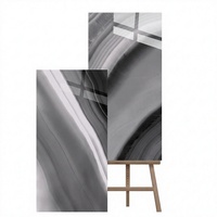 Grande dalle de sol en porcelaine imitation onyx agate noire 750x1500mm pour hall d'hôtel de luxe