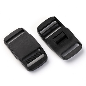 <b>Plastic</b> Adjustable <b>Sliding</b> Buckle 20mm Black Durable For Bags Backpacks Accessories - Product Image 1