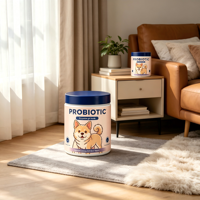 Friandises Probiotiques pour Chiens Marque Blanche OEM, Emballage Personnalisé en Pot, Supplément de Soutien Digestif Soulageant la Diarrhée pour Chiens de Petite à Grande Taille