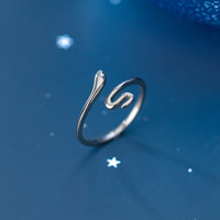 À la mode mignon serpent forme déclaration réglable ouvert doigt Knuckle anneaux 925 en argent Sterling bijoux fins pour femmes filles
