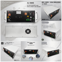 Système de gestion de batterie haute tension GCE 4U HV BMS 45S 250A 144V avec certification CE UL pour stockage d'énergie à l'échelle du réseau