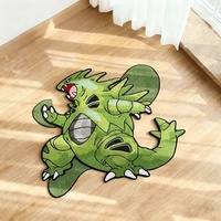 Tapis shaggy rose en fourrure The Simpsons Bart Simpson, tapis de sol tufté fait main sur mesure