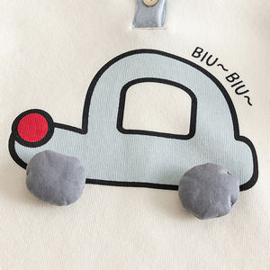 Camiseta de Manga Larga con Cuello Tipo Polo para Niños, Estilo Coreano, con Dibujo Animado de Auto, Primavera 2026 - Product Image 6