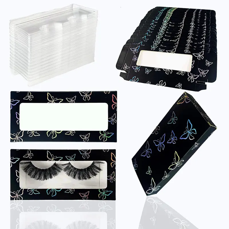 personalisiert china großhandel schwarze box verpackung kosmetische wimpern versand versandkartons mit ihrem logo