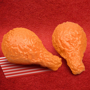 Juguetes Promocionales de Pollo Frito Blandos, Pierna de Pollo Frito de Goma, Juguete Antiestrés para Apretar, Decoración para Cocina y Hogar - Product Image 1