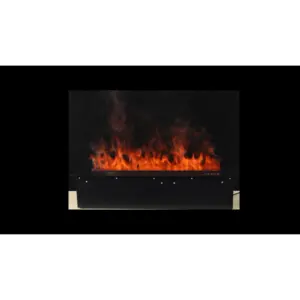 Şömine ısıtıcı siyah ayakta buhar yangın lineer gaz Ethanols Tv standı su buharı şömineli şömineler Tv standı aynalı