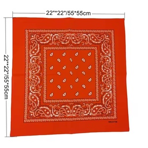 Chất lượng cao 22*22 "vuông Bandanas số lượng lớn bán buôn một chục các loại màu sắc dày cotton lớn khăn tay cho nam giới và phụ nữ - Product Image 2