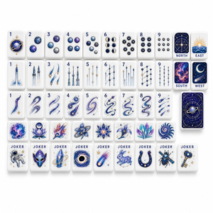 Novedosas fichas de Mahjong de acrílico de 3 capas, estilo lujo inspirado en cloisonné, ideales para regalos festivos y venta al por menor. - Product Image 2