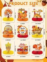 Centres de table modernes en carton alvéolé multicolores pour la décoration de la maison et du bureau, idéaux pour l'automne et Thanksgiving