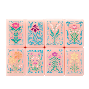 Jeu de Mahjong pliable et écologique en acrylique rose - Oh My Mahjong - Pour 4 joueurs - Divertissement de jeu de casino - Product Image 3